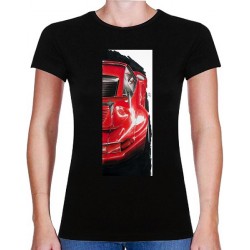 Autorské tričko s potiskem dámské Porsche červené (Libor Hotar)